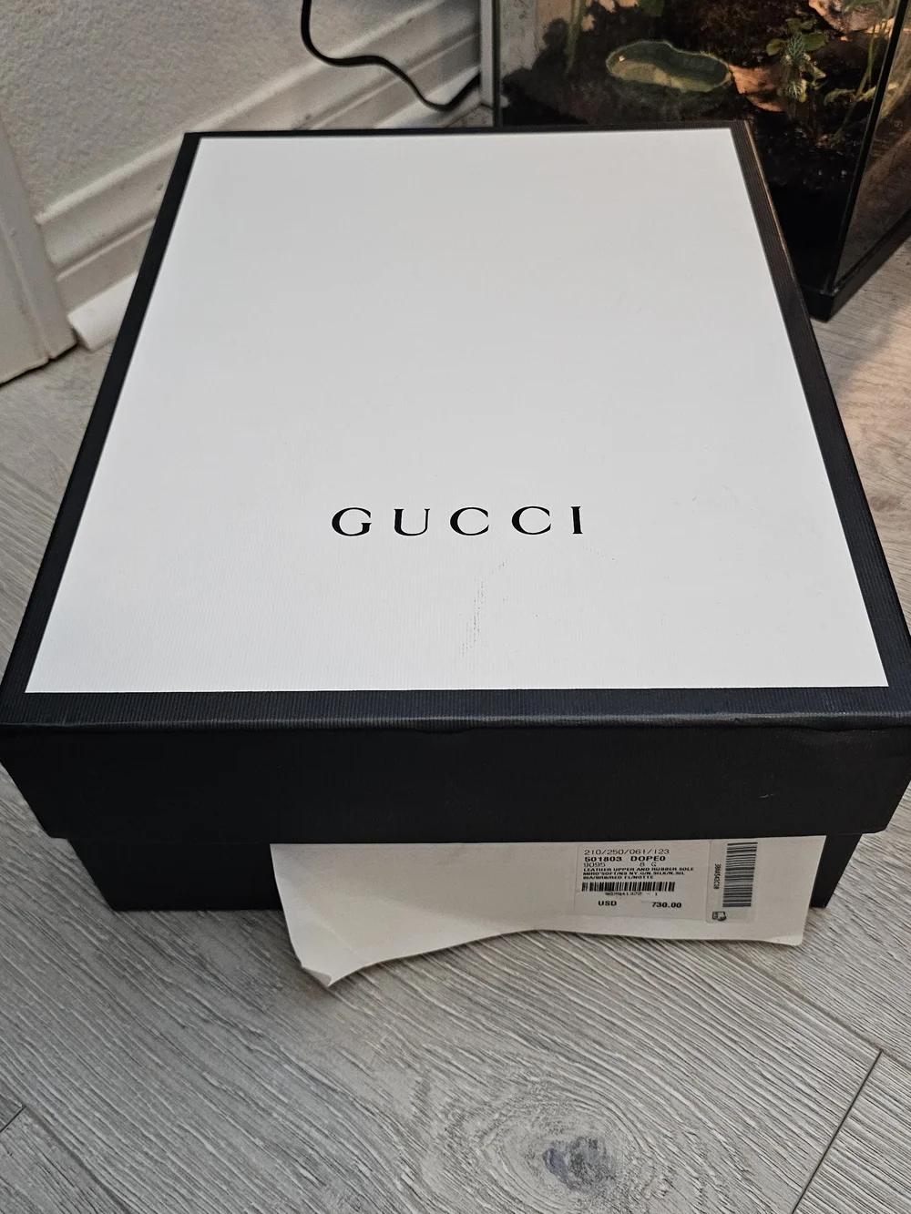 Gucci White High-Top Leather Sneaker with Web Stripe and Bee